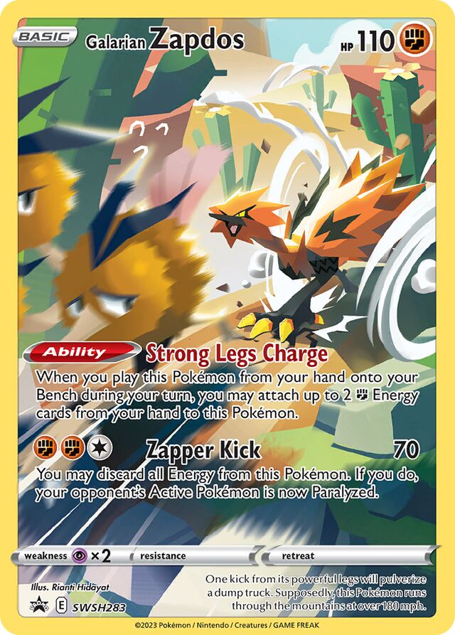 Galarian Zapdos SWSH Black Star Promos SWSH283 PROMO