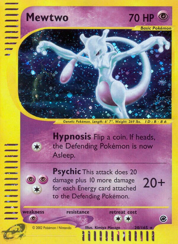 20/165 Mewtwo EX Rare Holo