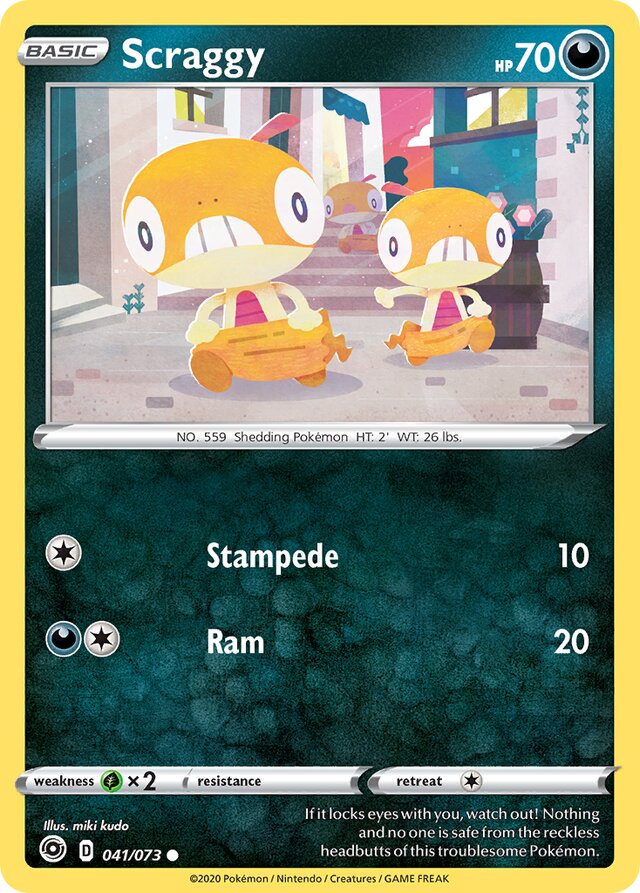 Scraggy Champion's Path 041/073 Common