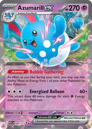 Azumarill ex (Ascended Heroes 084/217)