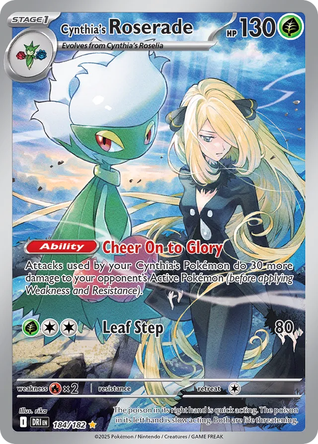 Cynthia's Roserade Destined Rivals 184/182 Illustration Rare