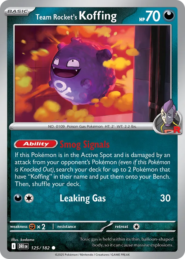 Team Rocket's Koffing Destined Rivals 125/182 Common