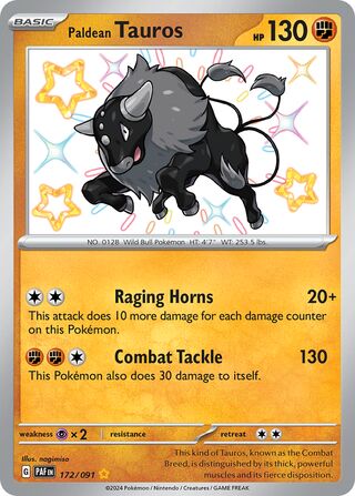 Paldean Tauros (Paldean Fates 172/091)