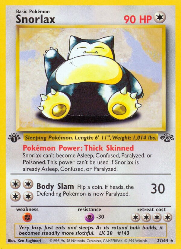 Snorlax Jungle 27/64 Rare