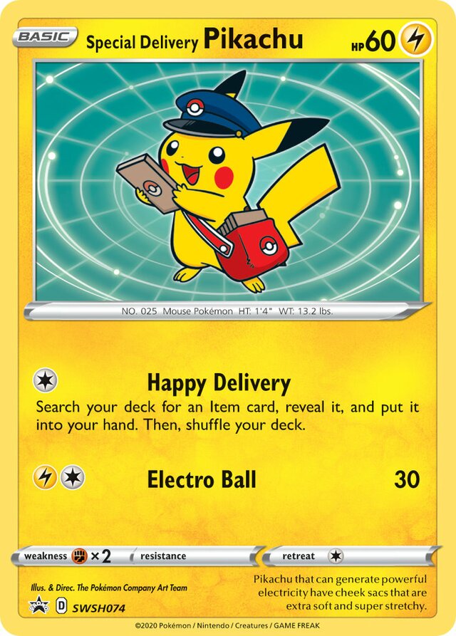 Special Delivery Pikachu SWSH Black Star Promos SWSH074 PROMO