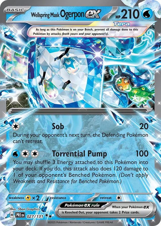 Wellspring Mask Ogerponex Prismatic Evolutions 027/131 Double Rare