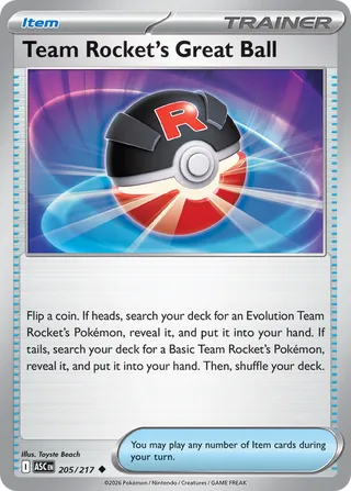 Team Rocket's Great Ball (Ascended Heroes 205/217)