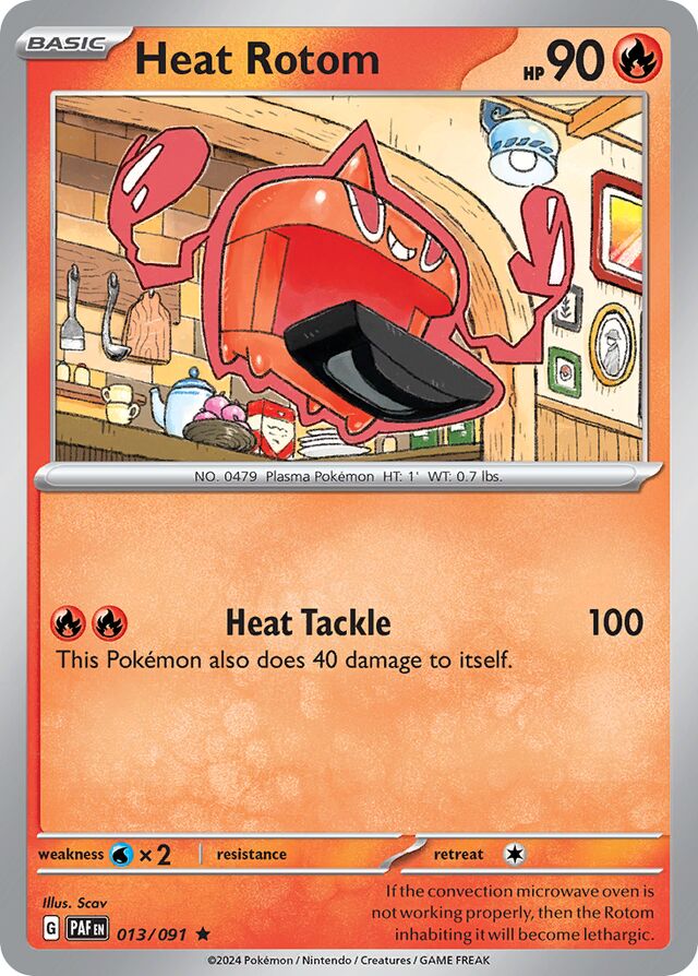 Heat Rotom Paldean Fates 013/091 Rare