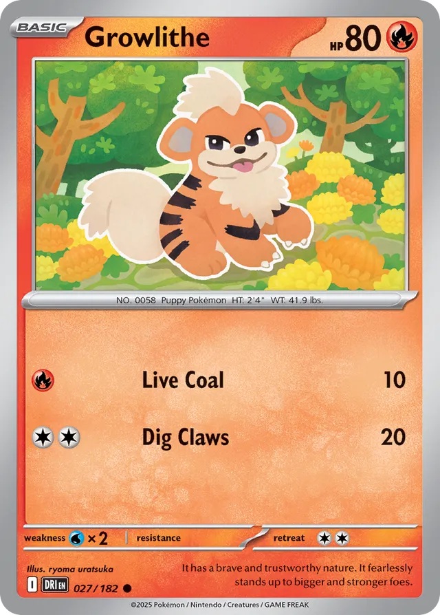 Growlithe Destined Rivals 027/182 Common