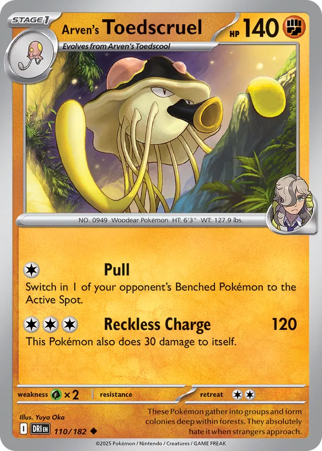 Arven's Toedscruel Destined Rivals 110/182 Uncommon