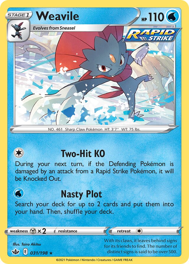 031/198 Weavile CRE Rare Holo