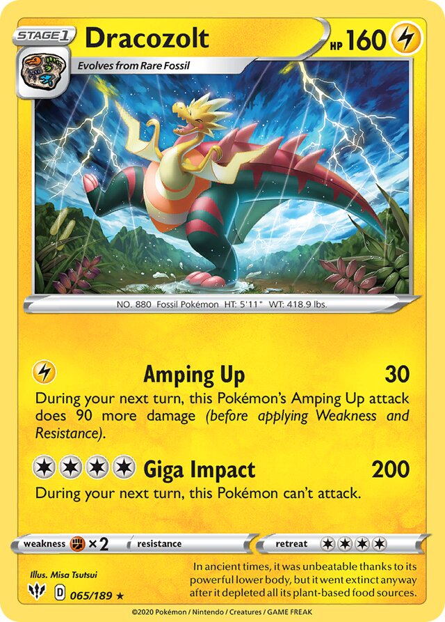 065/189 Dracozolt DAA Rare