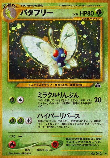 Butterfreeバタフリー Crossing the Ruins遺跡いせきをこえて