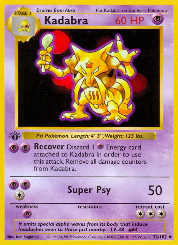 Kadabra Base 32/102 Uncommon
