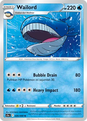 Wailord (Incandescent Arcana 026/068)