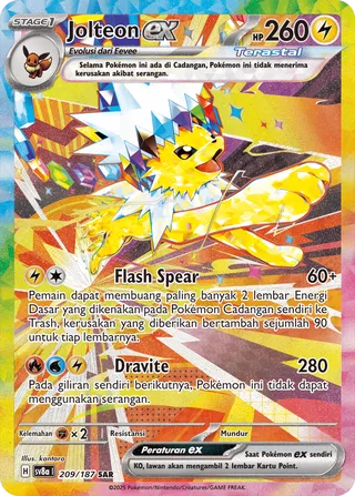 Jolteon ex (Terastal Festival ex 209/187)