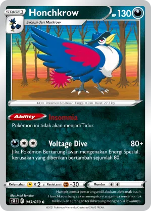 Honchkrow (Single Strike Master 043/070)