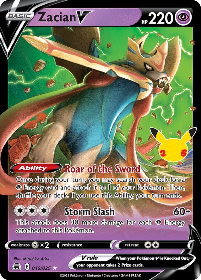 ZacianV Celebrations 016/025 Ultra-Rare Rare