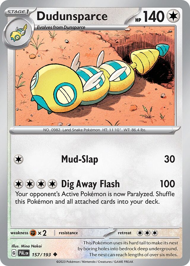 157/193 Dudunsparce PAL Uncommon