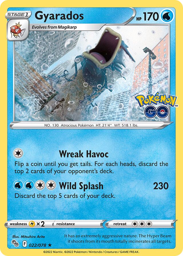 Gyarados Pokémon GO 022/078 Rare Holo