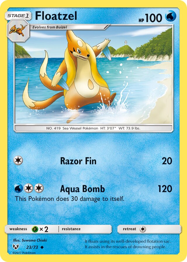 Floatzel Shining Legends 23/73 Uncommon