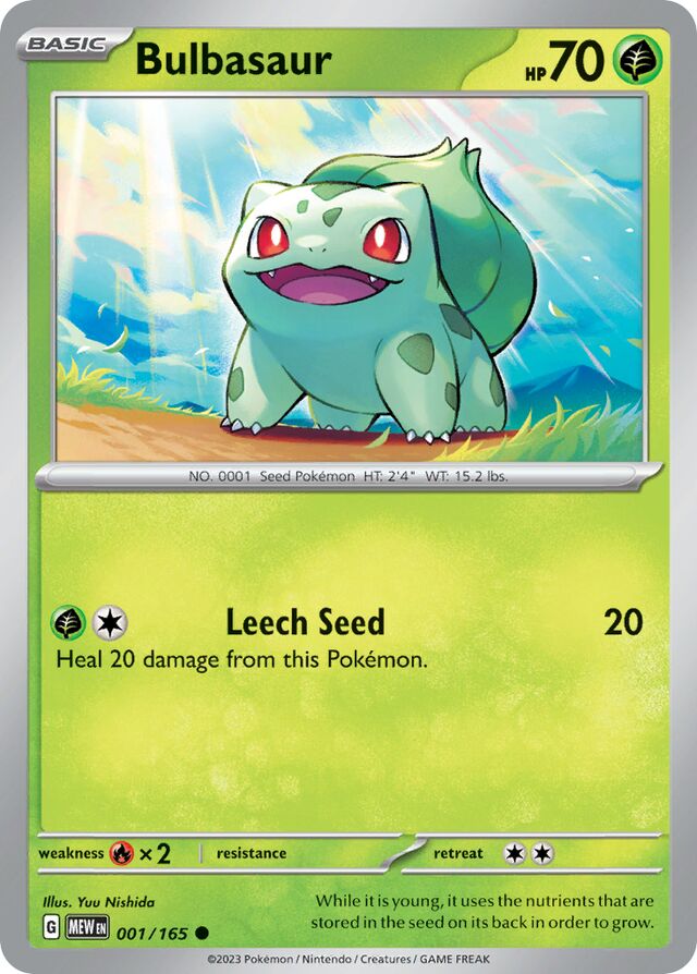 Bulbasaur 151 001/165 Common