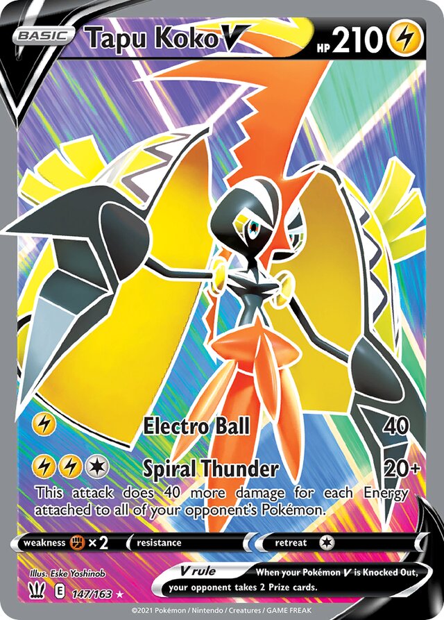 147/163 Tapu KokoV BST Rare Ultra