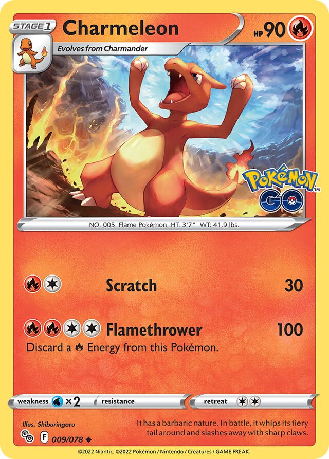Charmeleon Pokémon GO 009/078 Uncommon