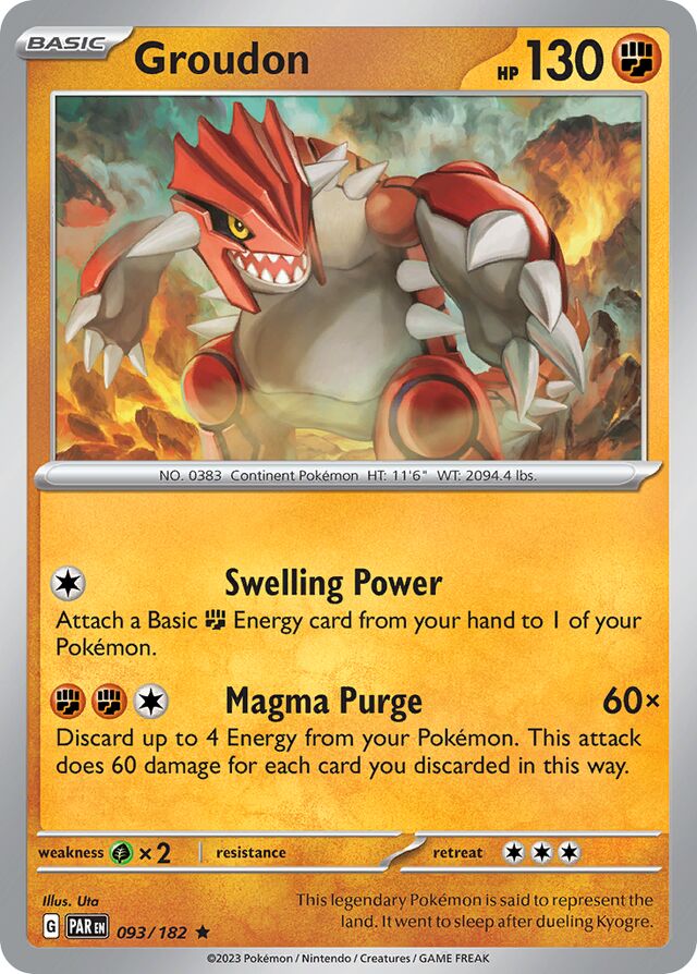 Groudon Paradox Rift 093/182 Rare