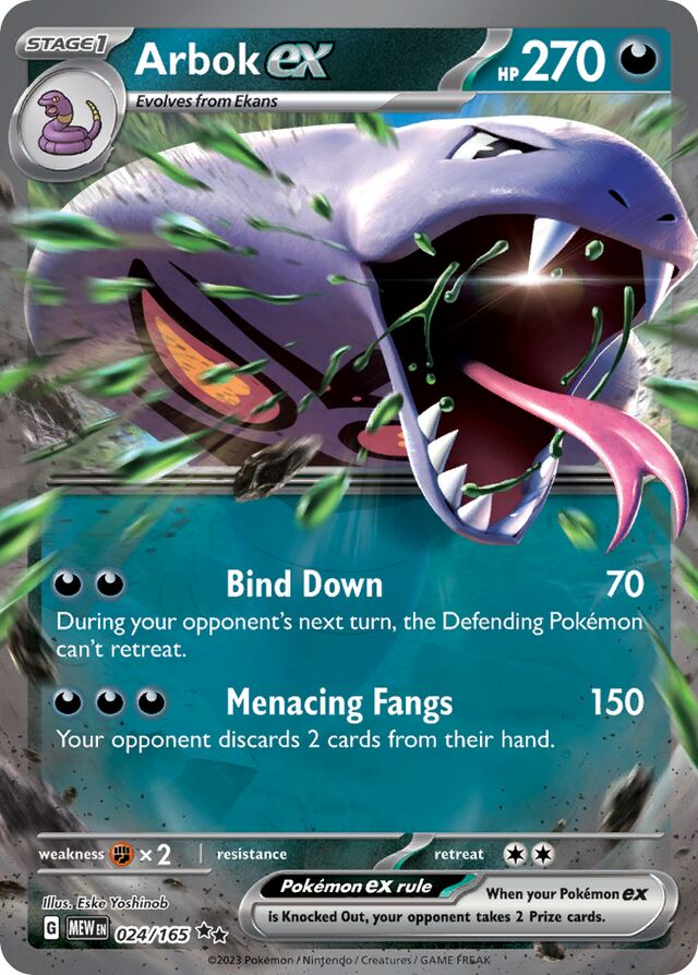 Arbok ex (Scarlet & Violet 151 024/165) (International TCG Arbok ex (Scarlet & Violet 151 024/165) (International TCG