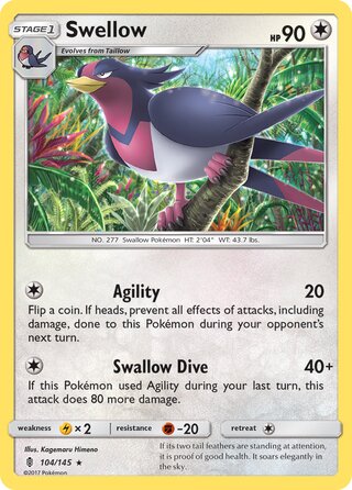 Swellow (Guardians Rising 104/145)