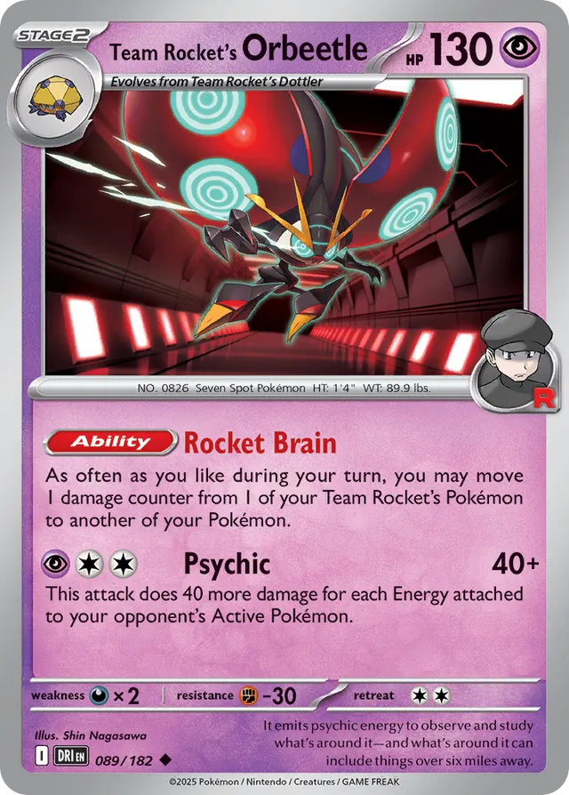 Team Rocket's Orbeetle Destined Rivals 089/182 Uncommon