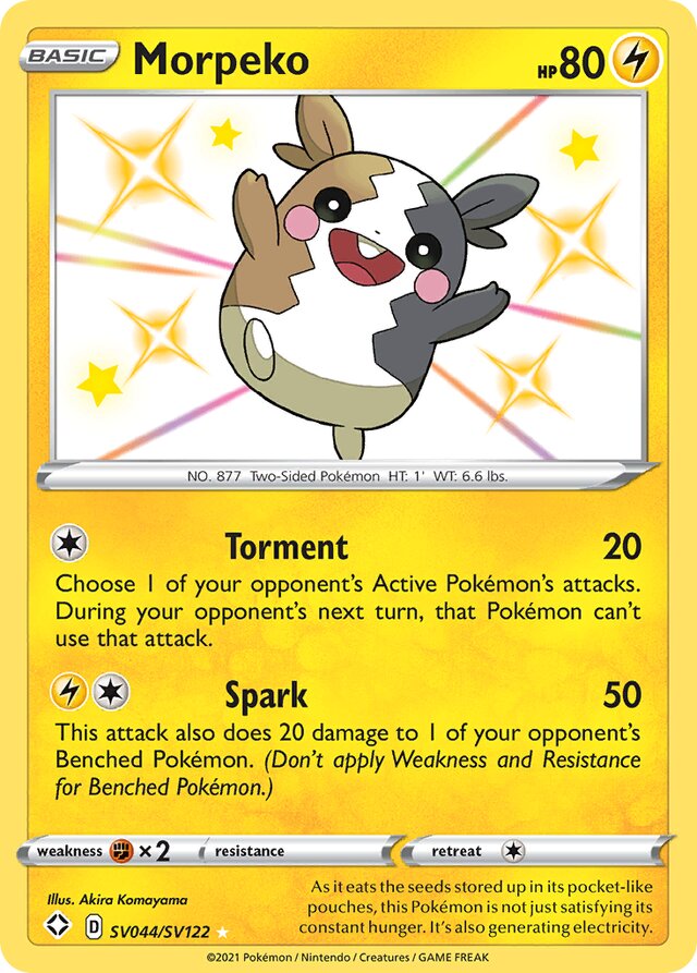 Morpeko Shining Fates SV044/SV122 Rare Shiny