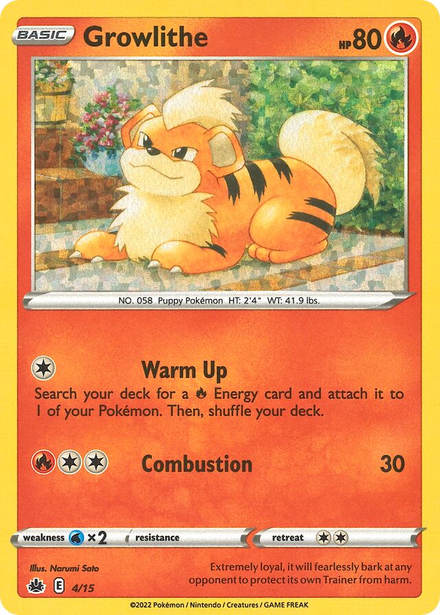 Growlithe McDonald's Collection 2022 4/15 —