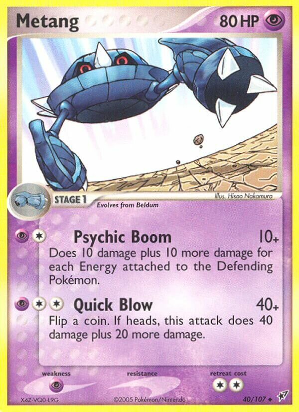Metang 40/107 3 EX DEOXYS UNCOMMON PTCG