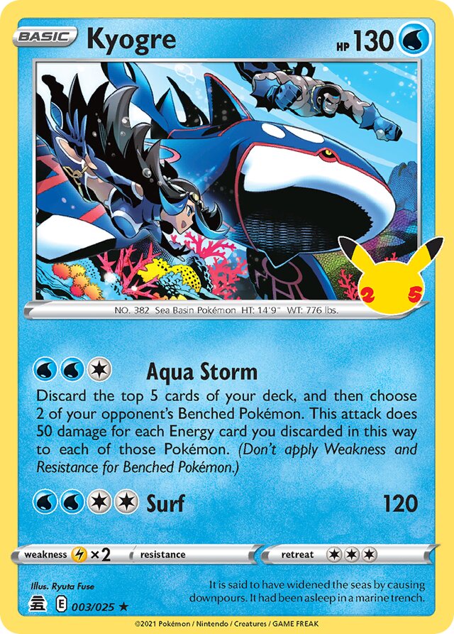 003/025 Kyogre CEL Rare