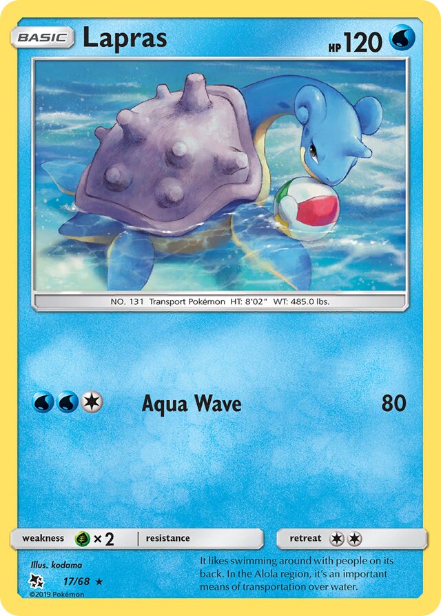 Lapras Hidden Fates 17/68 Rare