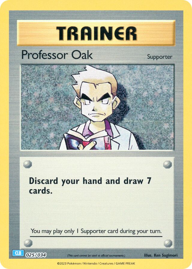 Professor Oak Blastoise & Suicune ex Deck 025/034