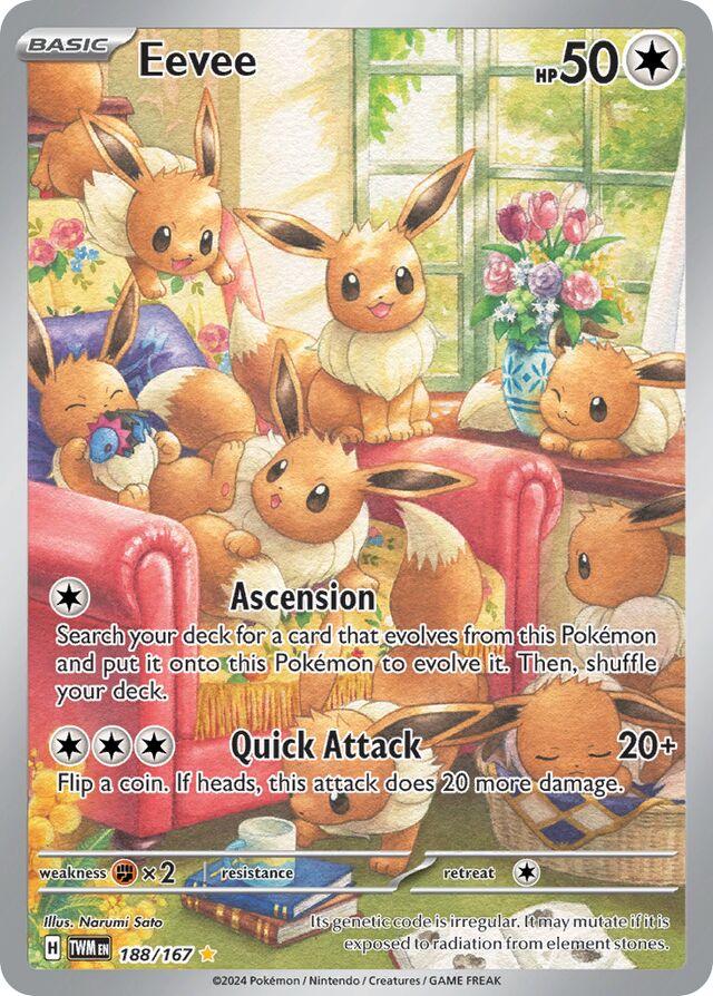 Eevee Twilight Masquerade 188/167 Illustration Rare