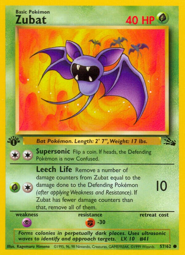 Zubat Fossil 57/62 Common