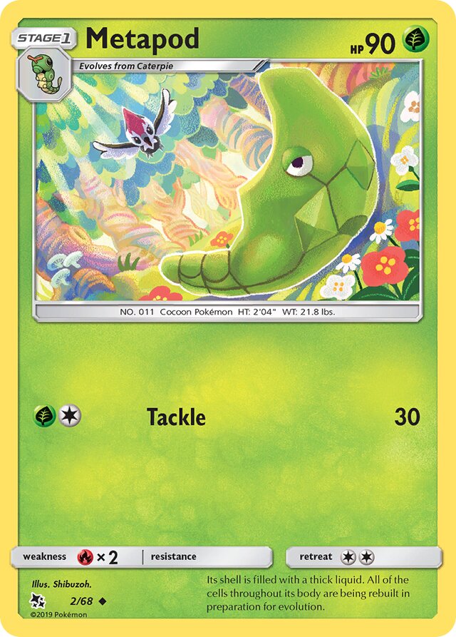 Metapod Hidden Fates 2/68 Uncommon