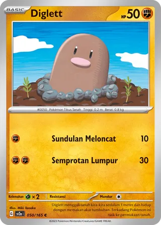 Diglett (Pokémon Card 151 050/165)