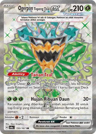 Teal Mask Ogerpon ex (Transfiguration Mask 193/167)