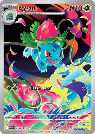 134/132 Ivysaur MEG Illustration Rare