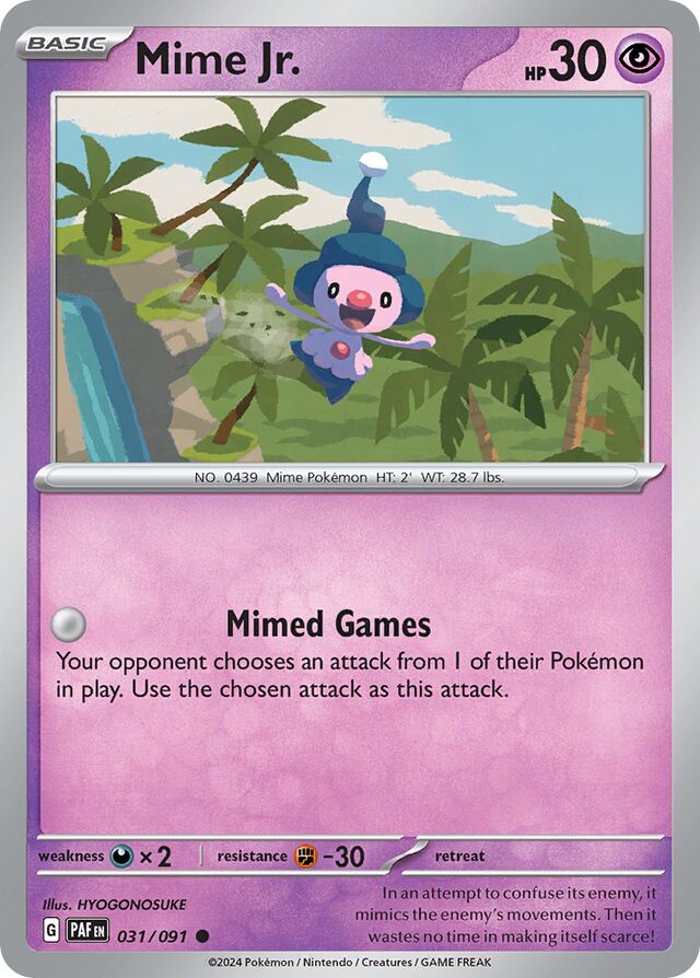 Mime Jr. Paldean Fates 031/091 Common