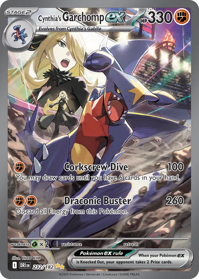 Cynthia's Garchompex Destined Rivals 232/182 Special Illustration Rare