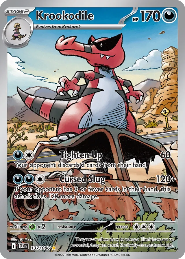 Krookodile Black Bolt 137/086 Illustration Rare