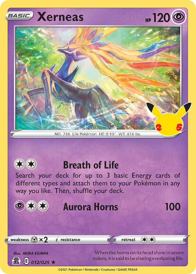 Xerneas Celebrations 012/025 Rare