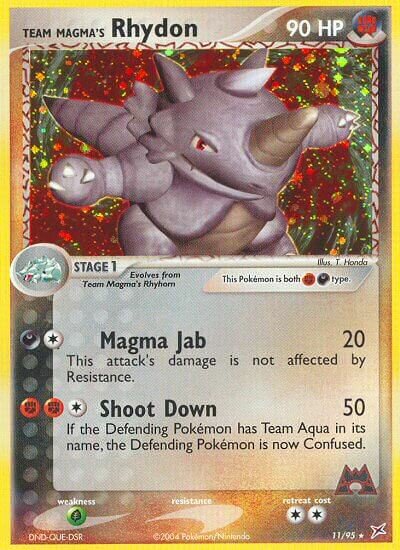 11/95 Team Magma's Rhydon MA Rare Holo