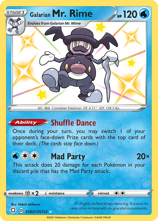 Galarian Mr. Rime Shining Fates SV021/SV122 Rare Shiny